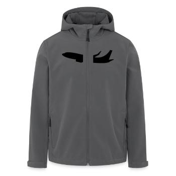 flugzeug - Recycelte Männer Softshell-Jacke von Stanley/Stella - Anthrazit - Vorne - AI Model Male 185 light (185cm)