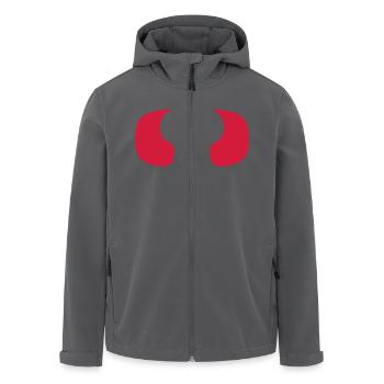 Teufel Satan Dämon Hörner Böse - Recycelte Männer Softshell-Jacke von Stanley/Stella - Anthrazit - Vorne - AI Model Male 185 light (185cm)