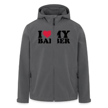 Barbier - Recycelte Männer Softshell-Jacke von Stanley/Stella - Anthrazit - Vorne - AI Model Male 185 light (185cm)