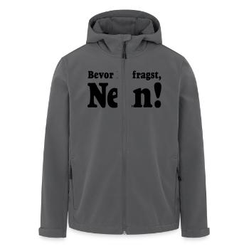 Bevor Du fragst, Nein! Niemals - Recycelte Männer Softshell-Jacke von Stanley/Stella - Anthrazit - Vorne - AI Model Male 185 light (185cm)