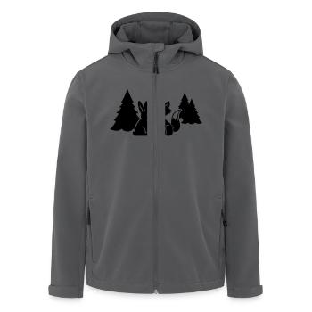 Fuchs Hase - Recycelte Männer Softshell-Jacke von Stanley/Stella - Anthrazit - Vorne - AI Model Male 185 light (185cm)