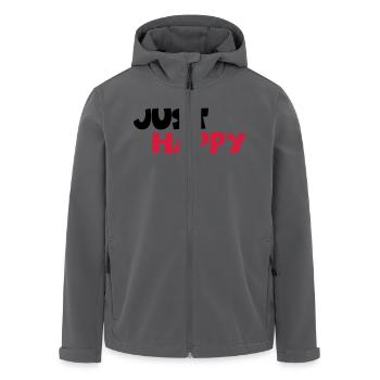 Just happy - Recycelte Männer Softshell-Jacke von Stanley/Stella - Anthrazit - Vorne - AI Model Male 185 light (185cm)