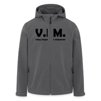 maurer - Recycelte Männer Softshell-Jacke von Stanley/Stella - Anthrazit - Vorne - AI Model Male 185 light (185cm)