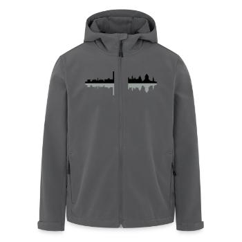 Skyline Leipzig Schatten - Recycelte Männer Softshell-Jacke von Stanley/Stella - Anthrazit - Vorne - AI Model Male 185 light (185cm)