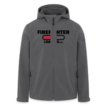 Feuerwehr - Recycelte Männer Softshell-Jacke von Stanley/Stella - Anthrazit - Vorne - AI Model Male 185 light (185cm)