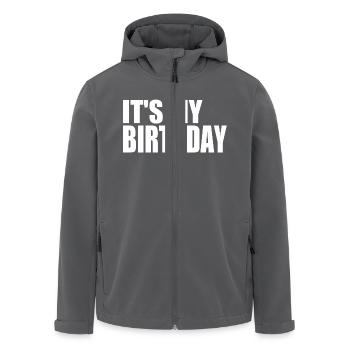 ITS MY BIRTHDAY - Recycelte Männer Softshell-Jacke von Stanley/Stella - Anthrazit - Vorne - AI Model Male 185 light (185cm)