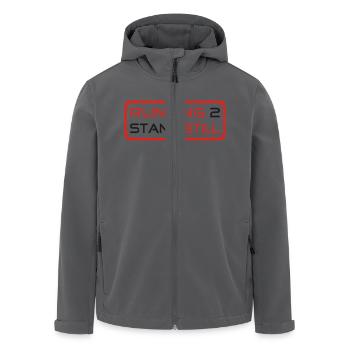 running 2 stand still - Recycelte Männer Softshell-Jacke von Stanley/Stella - Anthrazit - Vorne - AI Model Male 185 light (185cm)