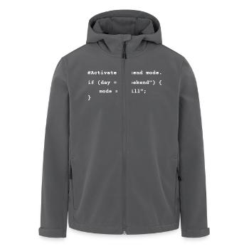 Weekend Mode Activated – Funny Coding T-Shirt - Recycelte Männer Softshell-Jacke von Stanley/Stella - Anthrazit - Vorne - AI Model Male 185 light (185cm)