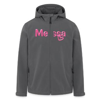 Melissa Name Ballonschrift - Recycelte Männer Softshell-Jacke von Stanley/Stella - Anthrazit - Vorne - AI Model Male 185 light (185cm)