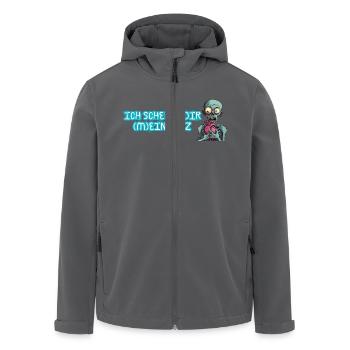 Ich schenke dir mein Herz - Liebe Zombie Romantik - Recycelte Männer Softshell-Jacke von Stanley/Stella - Anthrazit - Vorne - AI Model Male 185 light (185cm)