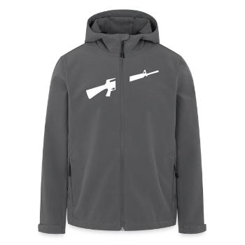 waffe gun - Recycelte Männer Softshell-Jacke von Stanley/Stella - Anthrazit - Vorne - AI Model Male 185 light (185cm)