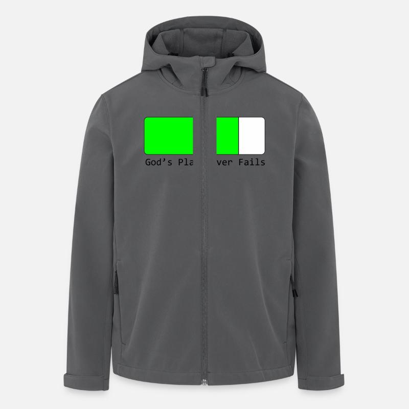 Les Plans de Dieu n' échouent jamais - Veste softshell homme en polyester recyclé Stanley/Stella - charbon