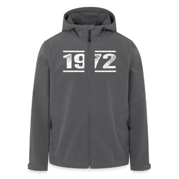 1972 Retro 1972 Geburtstag 1972 Vintage 1972 - Recycelte Männer Softshell-Jacke von Stanley/Stella - Anthrazit - Vorne - AI Model Male 185 light (185cm)