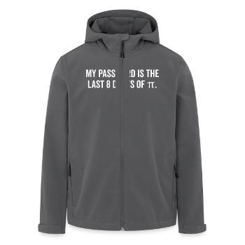 Mein Passwort sind die letzten 8 Ziffern von Pi - Recycelte Männer Softshell-Jacke von Stanley/Stella - Anthrazit - Vorne - AI Model Male 185 light (185cm)