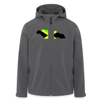 Jamaika Umriss Fahne - flagge - Recycelte Männer Softshell-Jacke von Stanley/Stella - Anthrazit - Vorne - AI Model Male 185 light (185cm)