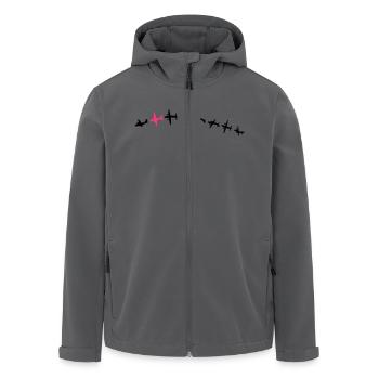 Aircraft-Roll-2Col - Recycelte Männer Softshell-Jacke von Stanley/Stella - Anthrazit - Vorne - AI Model Male 185 light (185cm)