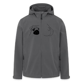 Möpse - Recycelte Männer Softshell-Jacke von Stanley/Stella - Anthrazit - Vorne - AI Model Male 185 light (185cm)