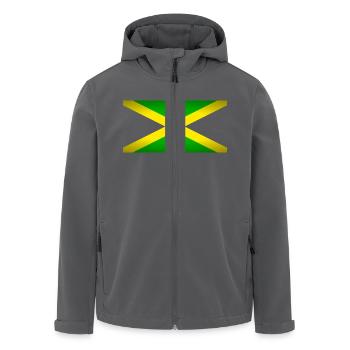 Jamaica (auf schwarz) - Recycelte Männer Softshell-Jacke von Stanley/Stella - Anthrazit - Vorne - AI Model Male 185 light (185cm)