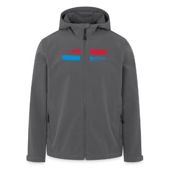 Striche Horizontal - Recycelte Männer Softshell-Jacke von Stanley/Stella - Anthrazit - Vorne - AI Model Male 185 light (185cm)