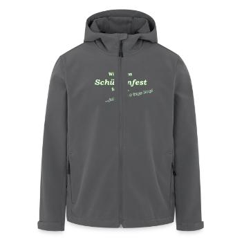 Wir wollen Schützenfest feiern - Recycelte Männer Softshell-Jacke von Stanley/Stella - Anthrazit - Vorne - AI Model Male 185 light (185cm)
