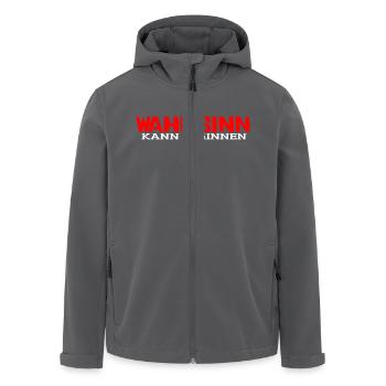 Der Wahnsinn - Recycelte Männer Softshell-Jacke von Stanley/Stella - Anthrazit - Vorne - AI Model Male 185 light (185cm)