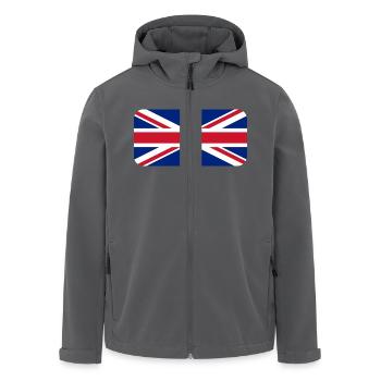UK FLAG round corner 400 dpi - Recycelte Männer Softshell-Jacke von Stanley/Stella - Anthrazit - Vorne - AI Model Male 185 light (185cm)
