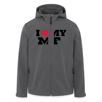I Love my MF - Recycelte Männer Softshell-Jacke von Stanley/Stella - Anthrazit - Vorne - AI Model Male 185 light (185cm)