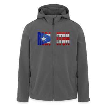 REGGAETON PUERTO RICO - Recycelte Männer Softshell-Jacke von Stanley/Stella - Anthrazit - Vorne - AI Model Male 185 light (185cm)