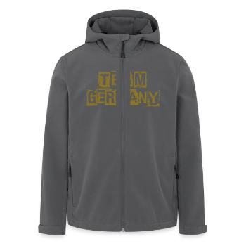TEAM GERMANY - Recycelte Männer Softshell-Jacke von Stanley/Stella - Anthrazit - Vorne - AI Model Male 185 light (185cm)
