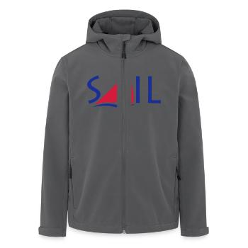 Sail Logo - Recycelte Männer Softshell-Jacke von Stanley/Stella - Anthrazit - Vorne - AI Model Male 185 light (185cm)