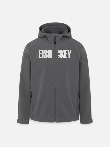 Eishockey ( Schriftzug mit Spieler - Symbolik ) - Recycelte Männer Softshell-Jacke von Stanley/Stella - Anthrazit