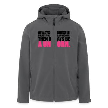 always be yourself unicorn funny - Recycelte Männer Softshell-Jacke von Stanley/Stella - Anthrazit - Vorne - AI Model Male 185 light (185cm)