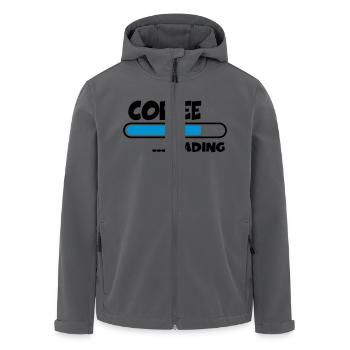 Coffee loading - Recycelte Männer Softshell-Jacke von Stanley/Stella - Anthrazit - Vorne - AI Model Male 185 light (185cm)