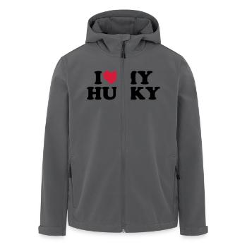 Husky - Recycelte Männer Softshell-Jacke von Stanley/Stella - Anthrazit - Vorne - AI Model Male 185 light (185cm)