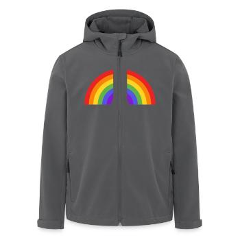Regenbogen - Recycelte Männer Softshell-Jacke von Stanley/Stella - Anthrazit - Vorne - AI Model Male 185 light (185cm)