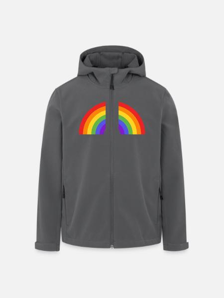 Regenbogen - Recycelte Männer Softshell-Jacke von Stanley/Stella - Anthrazit