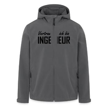 Ingenieur - Recycelte Männer Softshell-Jacke von Stanley/Stella - Anthrazit - Vorne - AI Model Male 185 light (185cm)