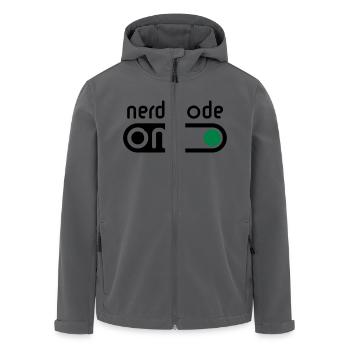 Nerd Mode On (Geek / Computerfreak) - Recycelte Männer Softshell-Jacke von Stanley/Stella - Anthrazit - Vorne - AI Model Male 185 light (185cm)
