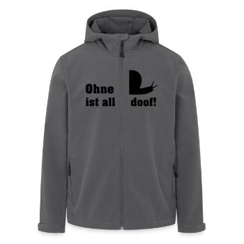 ohne schnecke ist alle doof - Recycelte Männer Softshell-Jacke von Stanley/Stella - Anthrazit - Vorne - AI Model Male 185 light (185cm)