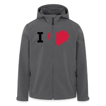 I heart ... (insert own text) - Recycelte Männer Softshell-Jacke von Stanley/Stella - Anthrazit - Vorne - AI Model Male 185 light (185cm)