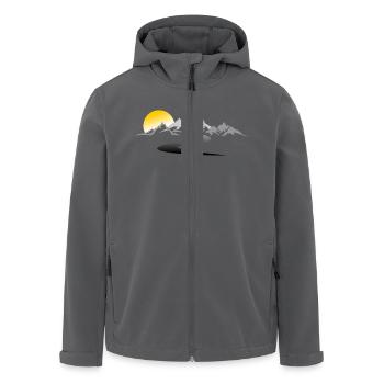 Reise - Berge Straße - Recycelte Männer Softshell-Jacke von Stanley/Stella - Anthrazit - Vorne - AI Model Male 185 light (185cm)