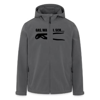 Gas Wasser ... - Recycelte Männer Softshell-Jacke von Stanley/Stella - Anthrazit - Vorne - AI Model Male 185 light (185cm)