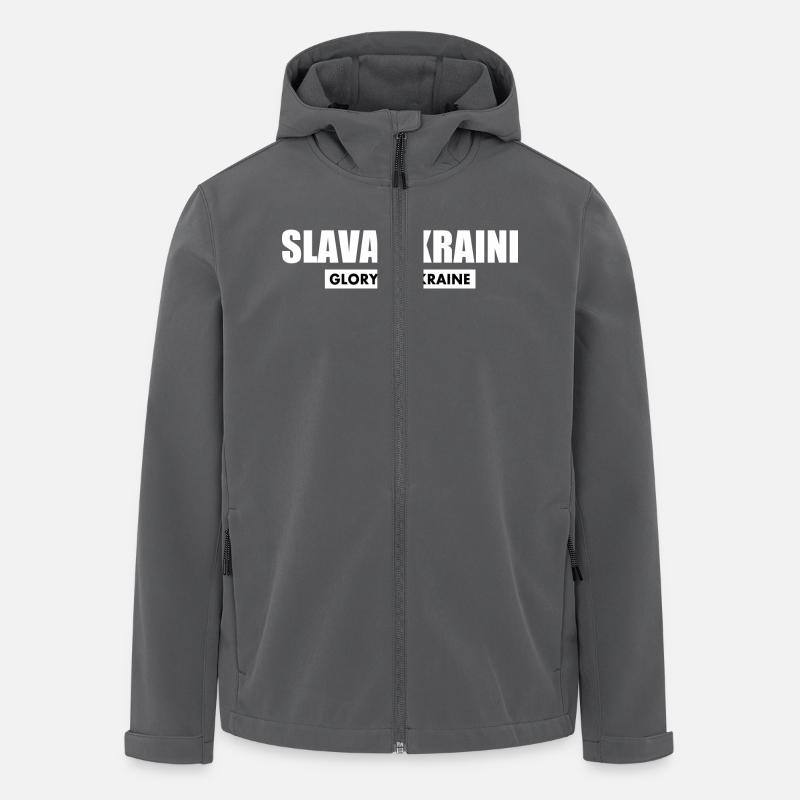 Slava ukraini - Recycelte Männer Softshell-Jacke von Stanley/Stella - Anthrazit