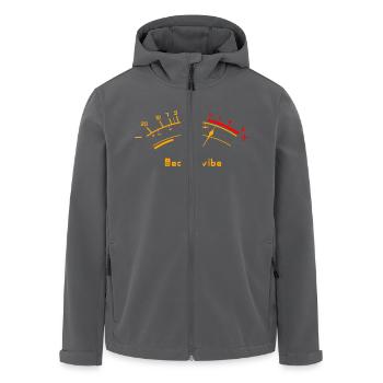 Decibelvibe - Derivate - VU Meter Color - Recycelte Männer Softshell-Jacke von Stanley/Stella - Anthrazit - Vorne - AI Model Male 185 light (185cm)