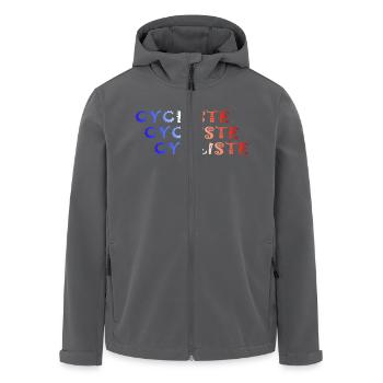 CYCLIST FRANCE Fahrrad Fahrräder - Recycelte Männer Softshell-Jacke von Stanley/Stella - Anthrazit - Vorne - AI Model Male 185 light (185cm)