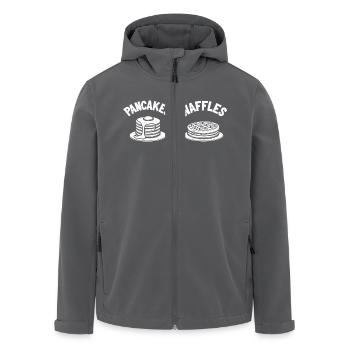 Pfannkuchen über Waffeln - Recycelte Männer Softshell-Jacke von Stanley/Stella - Anthrazit - Vorne - AI Model Male 185 light (185cm)