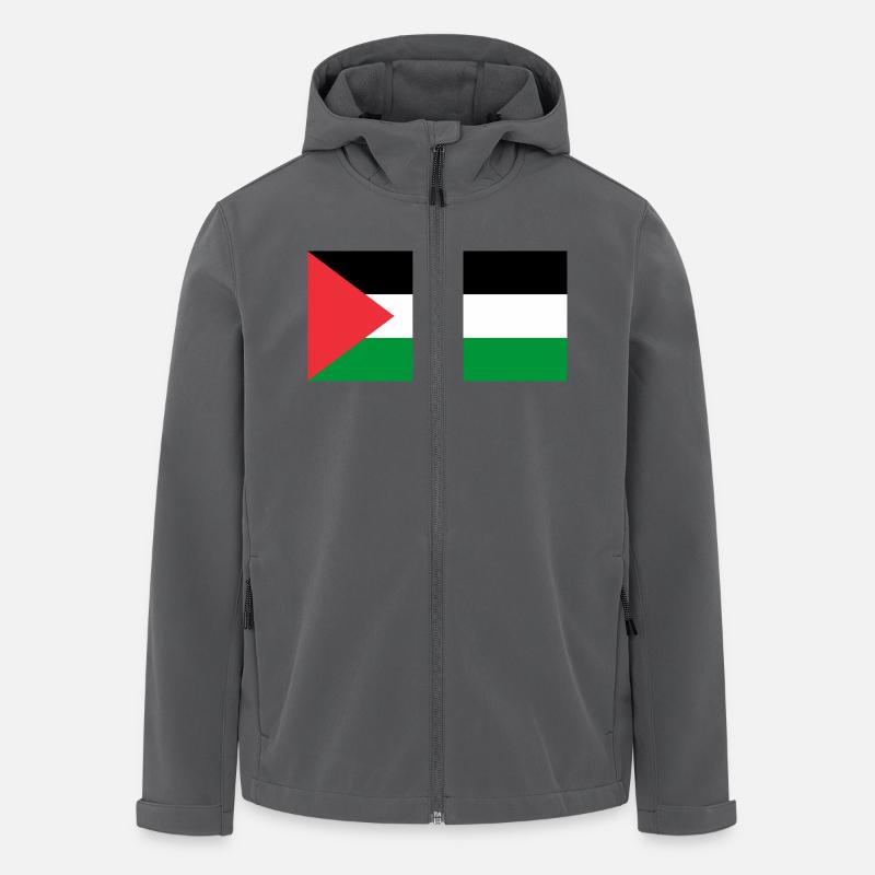 Palestine - Veste softshell homme en polyester recyclé Stanley/Stella - charbon
