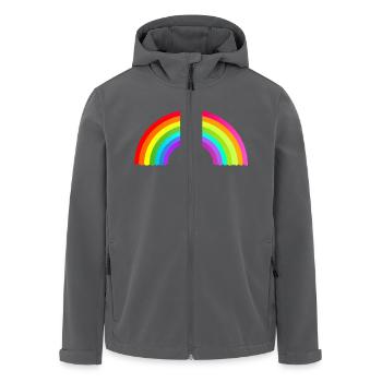 bunter Regenbogen - Recycelte Männer Softshell-Jacke von Stanley/Stella - Anthrazit - Vorne - AI Model Male 185 light (185cm)