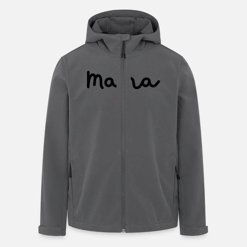 Mama d’amour - cadeau maman - Veste softshell homme en polyester recyclé Stanley/Stella - charbon