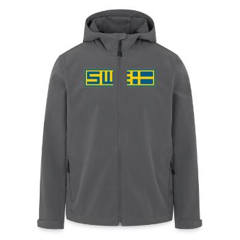 Schwedisch - Recycelte Männer Softshell-Jacke von Stanley/Stella - Anthrazit - Vorne - AI Model Male 185 light (185cm)